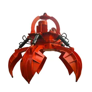 4 Rope Mechanical Grab Buckets 12cbm Clamshell Bucket Metal Grab For Crane