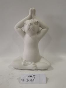 セラミックヨガフロッグ像; 庭や家の装飾のための禅ヨガカエルの置物を瞑想する - Product Image 5