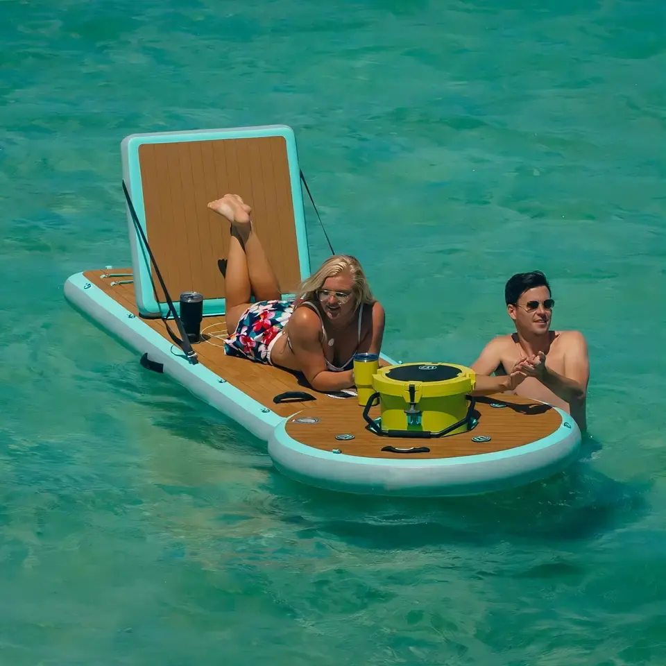 Schwimmdock Aufblasbare Plattform Eva Schwimm matten Yacht Schwimm floß Ponton boot/Sonnen deck Aufblasbare schwimmende Insel Sonnenbaden