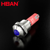 UL voyant indicateur HBGQ10G-D/J/S, 10mm, 12-24V/220V AC/DC, 20mA, éclairé, broche, montage panneau, signal LED