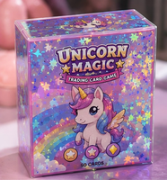 Jeu de cartes à collectionner TCG personnalisées avec design holographique UV, jeu de cartes à collectionner holographiques personnalisées avec pack de boosters en feuille métallisée
