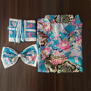 Robe Kimono Traditionnelle Japonaise pour Femmes, Vêtement Ethnique, Imprimé Floral, Yukata avec <span class=keywords><strong>Obi</strong></span>, Vintage, Sexy, Satin, Costume de Cosplay Geisha - Product Image 6