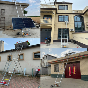 Lève-panneaux solaires <span class=keywords><strong>électrique</strong></span>s <span class=keywords><strong>pour</strong></span> l'installation sur toiture, <span class=keywords><strong>palan</strong></span> de levage de modules photovoltaïques avec chariot <span class=keywords><strong>coulissant</strong></span> <span class=keywords><strong>pour</strong></span> toiture plate ou inclinée - Product Image 5