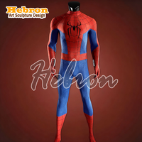 Kostum Cosplay Spider-man Berkualitas Tinggi Bahan Spandex Bernapas, Setelan Celana Panjang dan Pendek untuk Dewasa Unisex, Pakaian Replika Film