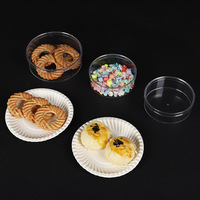 Boîte à tiramisu ovale transparente en plastique PET de qualité alimentaire, épaisseur 2 mm, contenants d'emballage personnalisables, modèle E480, pour grands desserts et gâteaux