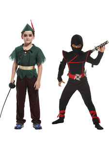 Múltiples estilos Halloween carnaval esqueleto Ninja Cosplay trajes indio árabe romano Caballero <span class=keywords><strong>Peter</strong></span> Pan Egipto Reyes disfraz para niños - Product Image 3