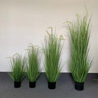 Buket Rumput Foxtail Buatan dengan Banyak Kepala Bunga, Bahan PVC, Simulasi Tinggi untuk Dekorasi Rumah & Pernikahan Gaya Boho, Penggunaan Dalam Ruangan