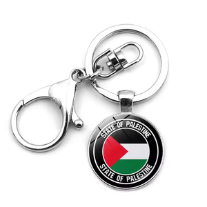 Promocional moda Aleación de Zinc plateado Palestina bandera colgante girar llavero Metal Palestina llavero personalizado Palestina - Product Image 5