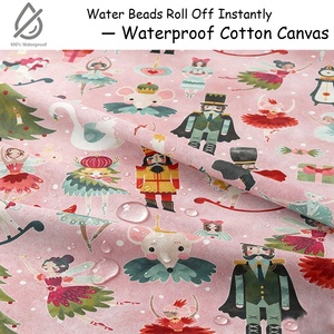 Tessuto in tela di cotone organico impermeabile stampato digitalmente su misura, senza MOQ, al metro, per borse tote e pittura - Product Image 2