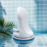 Repose-pieds antidérapant pour douche avec ventouses puissantes, design mural en PVC, construction robuste pour utilisation en salle de bain