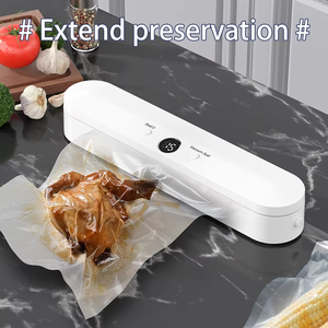 Sellador al Vacío Automático Transfronterizo para Alimentos, para Cocina Doméstica, Uso en Seco y Húmedo, Potencia <span class=keywords><strong>de</strong></span> Succión Común <span class=keywords><strong>de</strong></span> 60Kpa, Sellado <span class=keywords><strong>de</strong></span> Bolsas <span class=keywords><strong>de</strong></span> 28cm <span class=keywords><strong>de</strong></span> Largo, Compatible con Múltiples Bolsas - Product Image 5