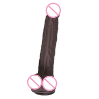 Dildo réaliste en silicone noir de 7,48 pouces avec ventouse, sensation réaliste, pénis souple, jouet sexuel pour adultes pour l'entraînement vaginal et anal, pour femmes