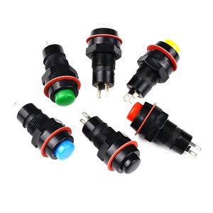 लघु लाल 10 मिमी राउंड DS-211 सेल्फ-लॉकिंग पुश बटन स्विच 1a 250v ac 1a v ac 1no संयोजन फ्लैट हेड आकार - Product Image 4