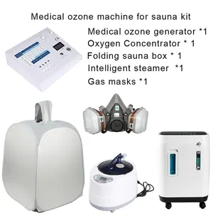 Sauna ozon lipat dengan mesin ozon medis untuk tubuh kesehatan logam