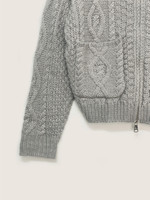 Cardigan à capuche élégant en tricot torsadé pour un pull à capuche décontracté de tous les jours Veste pull à capuche épaisse et chaude parfaite pour le refroidisseur