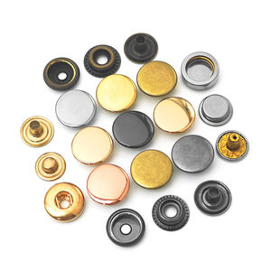 KUNSHUO Personnalisé Métal Laiton 4 Parties Bouton Pression Rectangle Motif Plaqué Or Usine Vêtements Presse avec Logo de Marque - Product Image 3