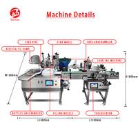 Ligne de machines de remplissage de liquides entièrement automatique pour miel, huile comestible, colle, liquides visqueux, remplissage et bouchage de bouteilles, étiquetage