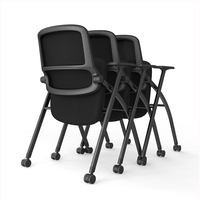 Chaise d'apprentissage et de formation pliable moderne en PVC avec tableau d'écriture
