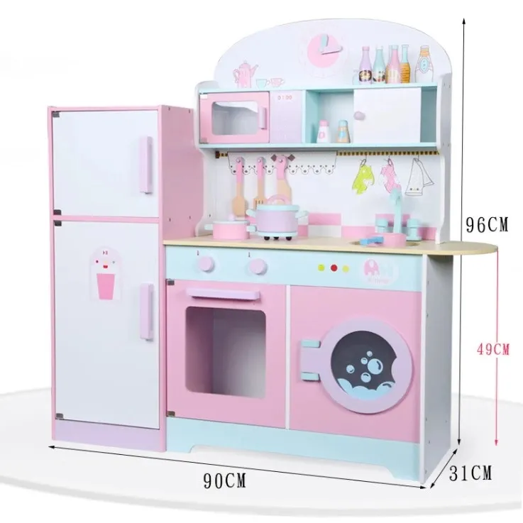 Hot selling Wholesale Wooden Kids toy kitchen Pretend Play Educational Kitchen Toy