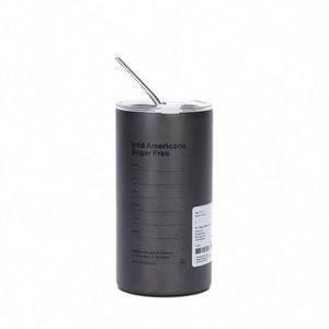 Stainless Steel Tumbler Vacuum Insulated With <b>Straw</b> Minimalist Design For Travel 12-24 Hours Thermal Retention - Product Image 2