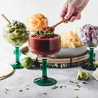Verres à vin et margaritas personnalisés en forme de cactus soufflés à la main, couleur verte, pour cocktails, bières, boissons, cadeau de mariage, vente en gros