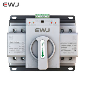 Interrupteur de transfert automatique monophasé 230V à double alimentation de type PC, <span class=keywords><strong>disjoncteur</strong></span> ATS 2P 63A, interrupteur électrique - Product Image 1