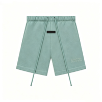 Shorts Bermuda Classiques en Coton Pur à Double Ligne et Imprimé Lettres, Respirants, Taille Mi-Haute, Style Streetwear Estival
