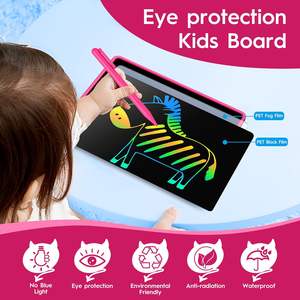 Tablette de dessin pour enfants en plastique <span class=keywords><strong>à</strong></span> <span class=keywords><strong>batterie</strong></span> multicolores de 8,5 pouces, personnalisable, protection des yeux, sans lumière bleue, une touche pour effacer, éducation précoce - Product Image 6