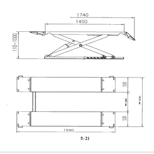 Elevador de Tijera Portátil Móvil de Altura Media 3T para Reparación Profesional, Elevador de Tijera Autopropulsado - Product Image 3