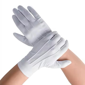 Gants en Coton Blanc Personnalisés <span class=keywords><strong>pour</strong></span> Cérémonie, Uniforme et Défilé, à Trois Nervures - Product Image 5