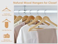 Ganchos de Madera de Grado B al por Mayor, Duraderos, Flexibles, de Bajo Precio, para Trajes, Abrigos, Chaquetas, Pantalones, Vestidos, para Uso en Supermercados