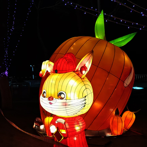 <span class=keywords><strong>Prix</strong></span> moins cher extérieur étanche Style chinois lanternes volant Festival soie Led lapin animaux lanternes pour <span class=keywords><strong>prix</strong></span> de gros - Product Image 2