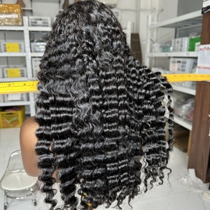 Nguyên Miến Điện xoăn tóc giả tóc con người bán buôn HD ren phía trước Tóc Giả lớp biểu bì phù hợp tóc Trinh Nữ sâu xoăn tóc giả tóc con người ren phía trước - Product Image 2