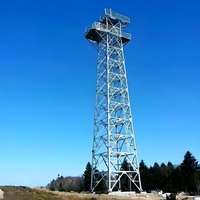 Tour de surveillance préfabriquée fiable pour la prévention des incendies forestiers et le montage de caméras de circulation routière