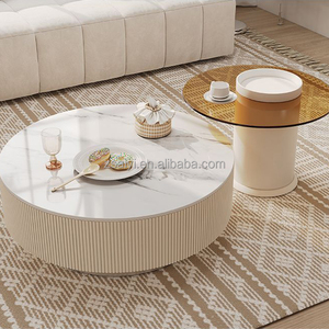 AIYI, nuevo diseño, mesa de centro de té blanco de lujo, madera maciza de Color <span class=keywords><strong>Natural</strong></span> para sala de estar, muebles para el hogar - Product Image 5