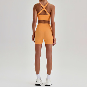 Ensemble <span class=keywords><strong>de</strong></span> yoga 2 pièces effet seconde peau, soutien-gorge <span class=keywords><strong>de</strong></span> <span class=keywords><strong>sport</strong></span> dos croisé et legging <span class=keywords><strong>de</strong></span> yoga, séchage rapide, extensible dans les quatre sens, en Nylon/Spandex, pour le <span class=keywords><strong>sport</strong></span> et la gym - Product Image 3