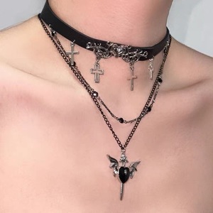 สร้อยคอ Y2K Spade Devil Layered - สาวเซ็กซี่, หวานและเท่, ซับคัลเจอร์พังก์, บรรยากาศวินเทจ, สร้อยคอแนวดาร์กเทรนด์ - Product Image 2