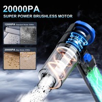 Aspirateur à main multifonctionnel 4-en-1 de haute qualité 12000PA-20000PA 5200mAh pour voiture et maison