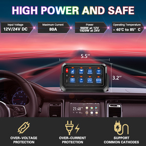 5 độ sáng chuyển đổi Strobe momentary chức năng 8 gang LED RGB bảng chuyển đổi 12V 24V bảng điều khiển không dây cho ATV UTV Xe thuyền - Product Image 3