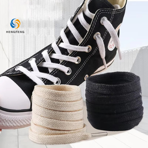 Fabricant de lacets <span class=keywords><strong>lacet</strong></span> en coton <span class=keywords><strong>plat</strong></span> tubulaire tressé personnalisé lacets en coton blanc lacets <span class=keywords><strong>beige</strong></span> naturel - Product Image 1