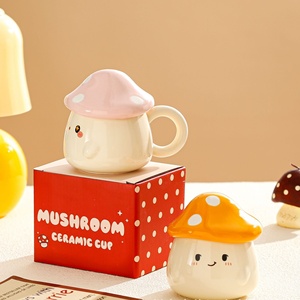 Lelyi <span class=keywords><strong>Tasse</strong></span> en céramique de <span class=keywords><strong>champignon</strong></span> en porcelaine écologique <span class=keywords><strong>Tasse</strong></span> à eau mignonne pour la maison et le bureau pour le thé Emballage personnalisable de haute beauté - Product Image 5