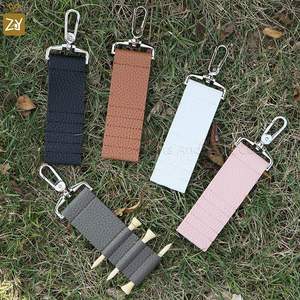 Expédition Rapide – Porte-tee de golf en cuir PU 5 couleurs avec 5 emplacements, impression en relief, support de golf portable, cadeau promotionnel - Product Image 2