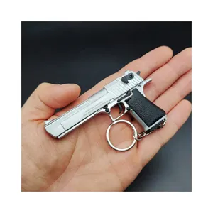 新款1:3枪微型模型钥匙扣外壳合金可射击迷你枪模型钥匙扣男孩生日礼物批发