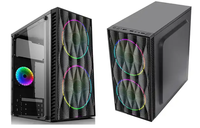 Office Computer Pc case with Left and Front Acrylic Plate Mini case