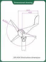 Générateur éolien à axe horizontal Aokun 400W 12V 24V, faible vitesse de démarrage, IP65, pour système d'énergie éolienne hors réseau domestique