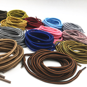 WEGOODZF, cordones <span class=keywords><strong>de</strong></span> poliéster <span class=keywords><strong>a</strong></span> rayas redondos <span class=keywords><strong>de</strong></span> 4MM <span class=keywords><strong>de</strong></span> espesor personalizados <span class=keywords><strong>de</strong></span> alta calidad para exteriores, senderismo, caminar, zapatos y botas <span class=keywords><strong>de</strong></span> trabajo, par - Product Image 4