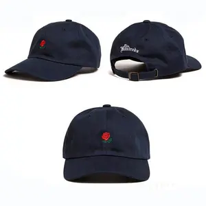 Top quality curved bill navy blue cheap baseball cap hats