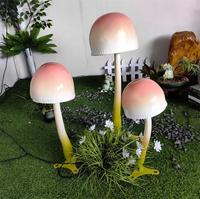 3 Stück pro Set rosa Pilz Licht Outdoor Garden Park Avatar Szene Kreation Leuchtende Fiberglas Pilz Skulptur Statue Licht