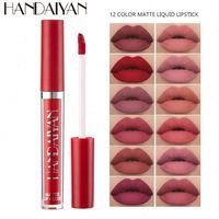 Handaiyan – Rouge à lèvres liquide mat longue tenue, 12 couleurs, imperméable, non-collant, hydratant, format gobelet