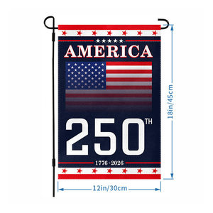 Nueva Bandera Rectangular para Jardín con Diseño Transfronterizo, Conmemorativa del 1776-2026, Decoración Patriótica para Exteriores, 250 Aniversario de la Fundación de América - Product Image 4